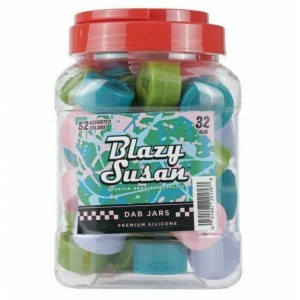 Blazy Susan 32mm Silicone Dab Jar - Jar (Display of 52) [BSDAB52]